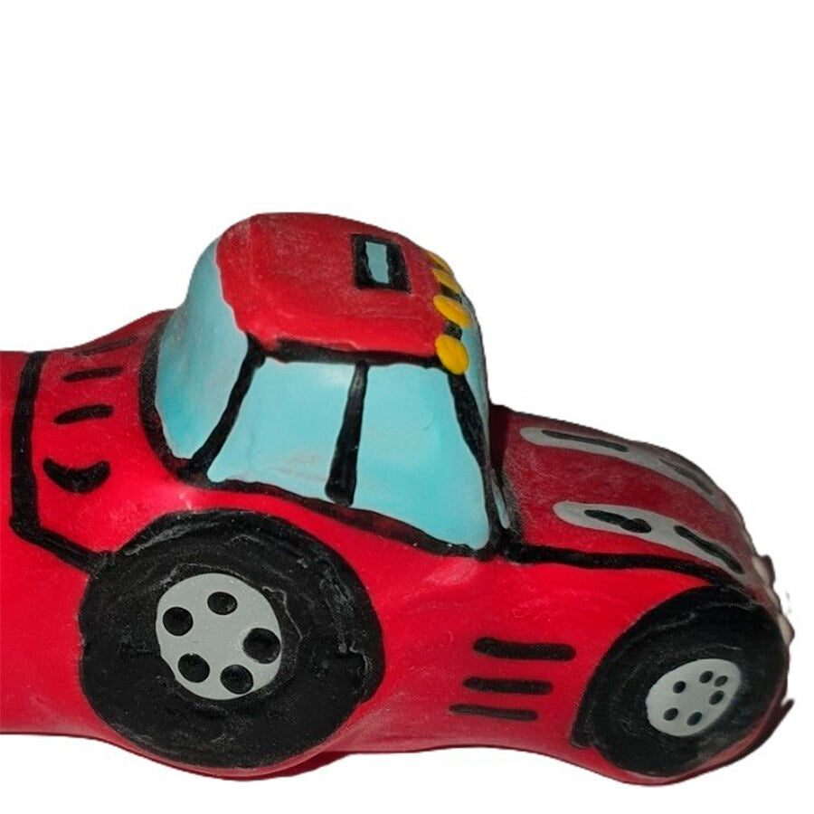 Preservativo Decorativo Pintado a Mano Tractor Rojo XL