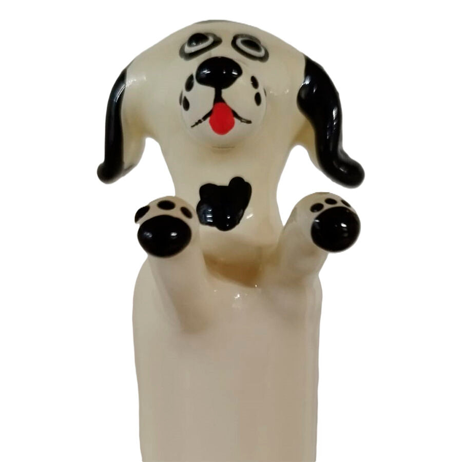 Preservativos Pintados a Mano Happy White Dog XL