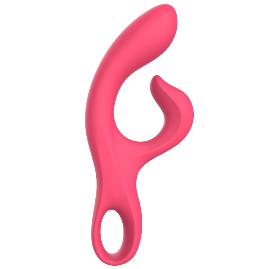Vibrador XOCOON Ponto G e Clitóris Flexível Fúcsia, mostrando seu design ergonómico e material de silicone suave.