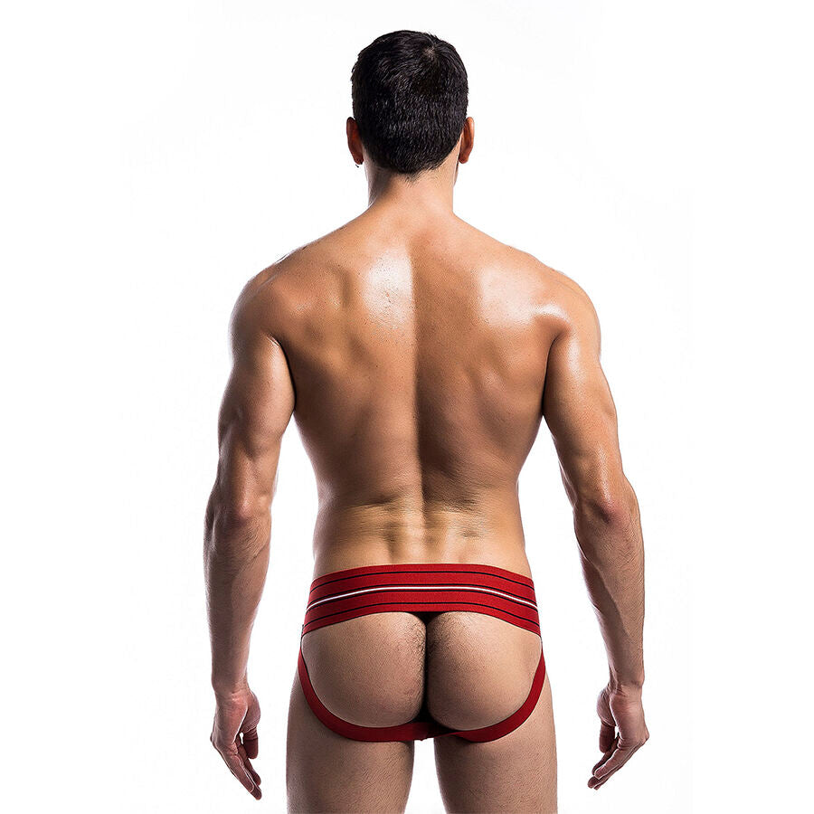 Tanga Vermelha Clássica MaleBasics, vista de frente, destacando o tecido e o design.