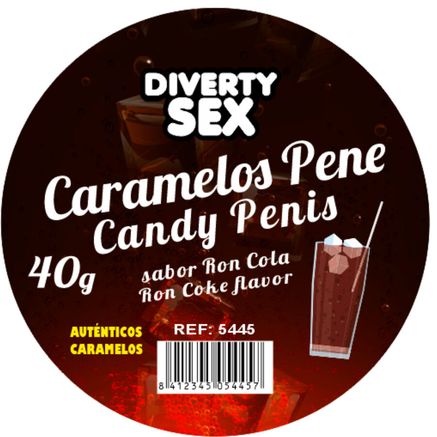 Balas Eróticas de Ron Cola en Forma de Pene - 20 Unidades