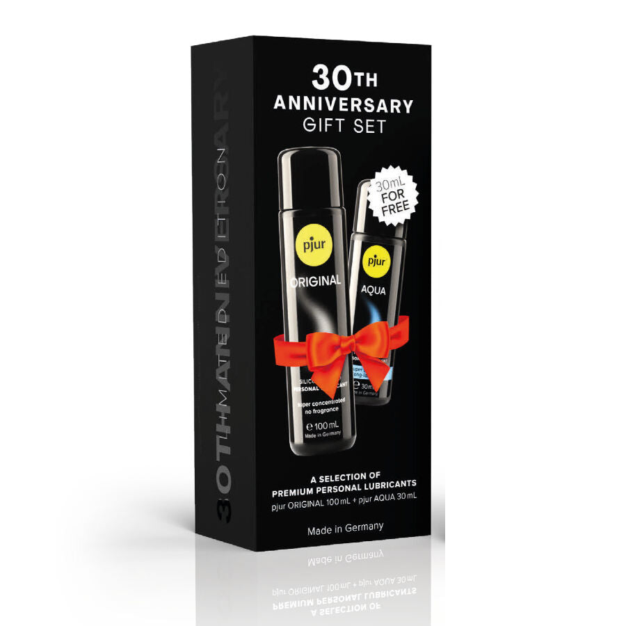 Conjunto de lubrificantes PJUR 30º Aniversário com Pjur Original 100ml e Pjur Aqua 30ml