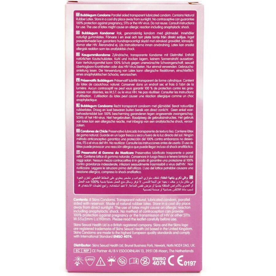 PRESERVATIVOS BUBBLEGUM PREMIUM PAQUETE 8