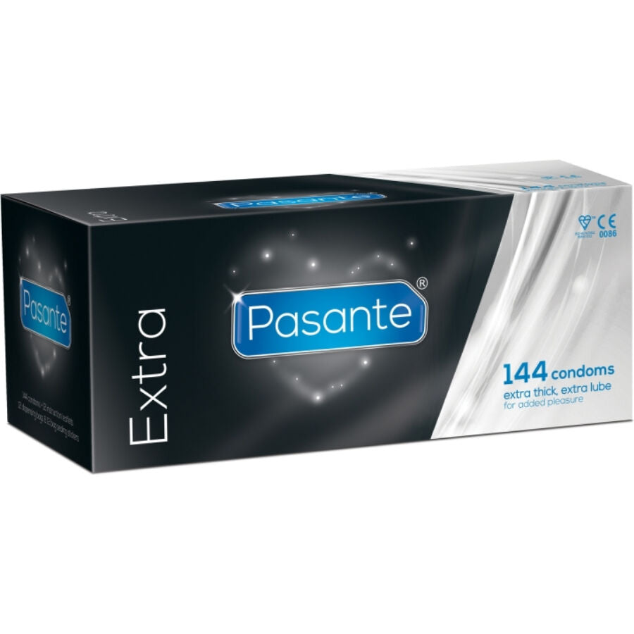 PASANTE Preservativo Extra Grosso 144 Unidades para máxima segurança e conforto.