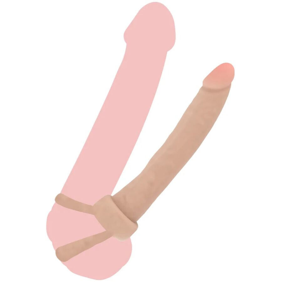 GET REAL - DOBLE CONFUSIÓN - PENETRADOR ANAL DE SILICONA DE 16 CM