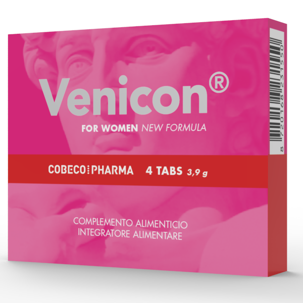 COBECO Venicon Suplemento Libido Feminina 4 Cápsulas - Desejo e Vitalidade