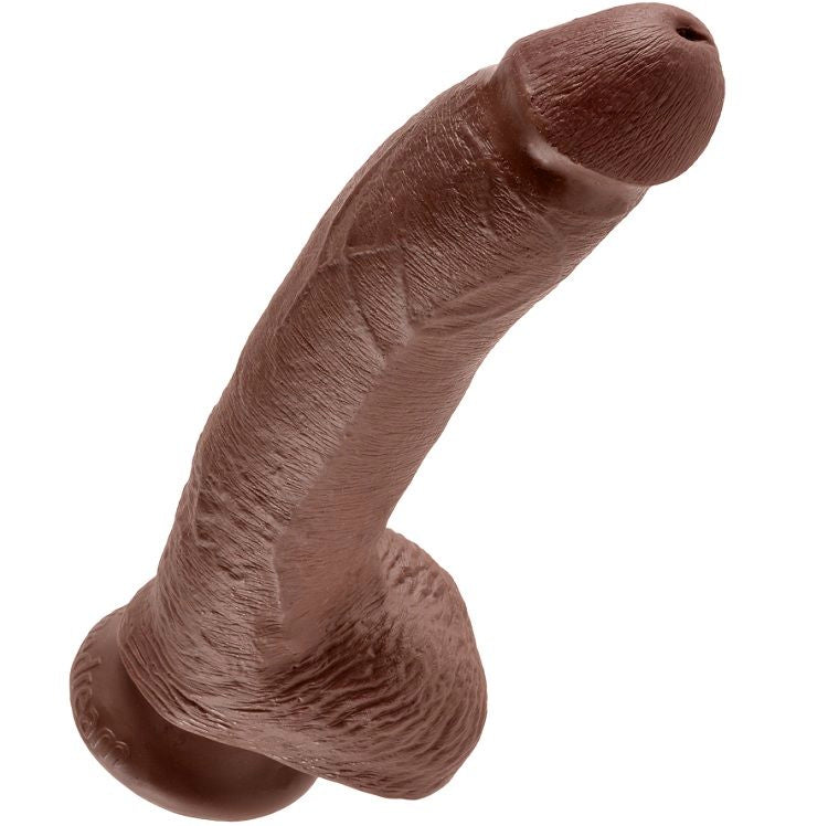 Dildo Realista Marrón con Bolas 22.9 cm