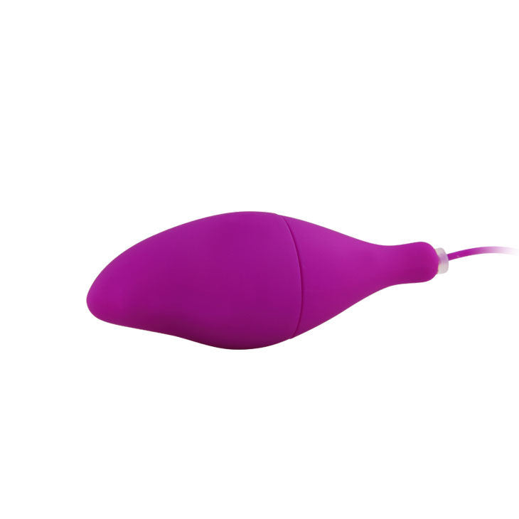 Vibrador Ovo BAILE Shell12 Roxo com controle por fio, textura aveludada.