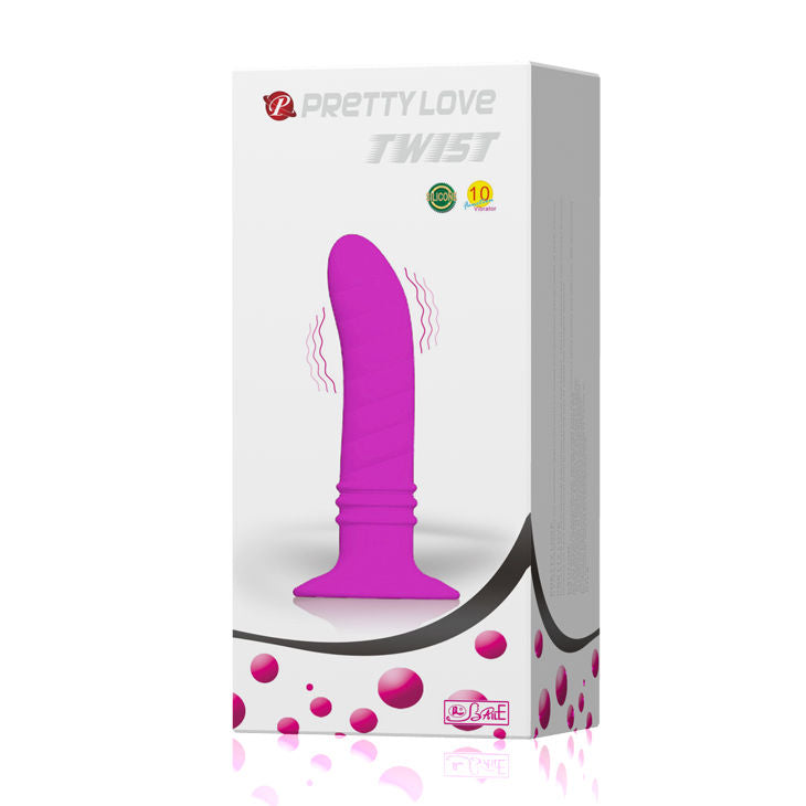 Close-up do PRETTY LOVE Plug Anal Vibratório Twist II, destacando o design ergonómico e a textura de silicone.