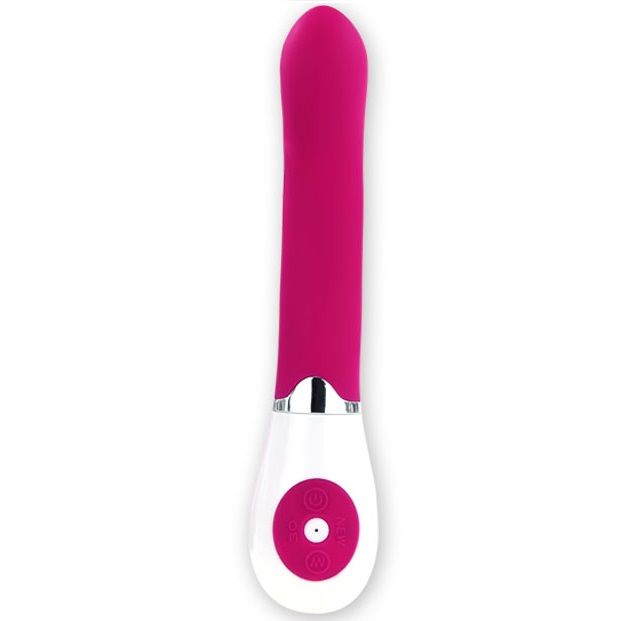 PRETTY LOVE Vibrador Daniel de silicone roxo e branco com 30 funções de vibração.