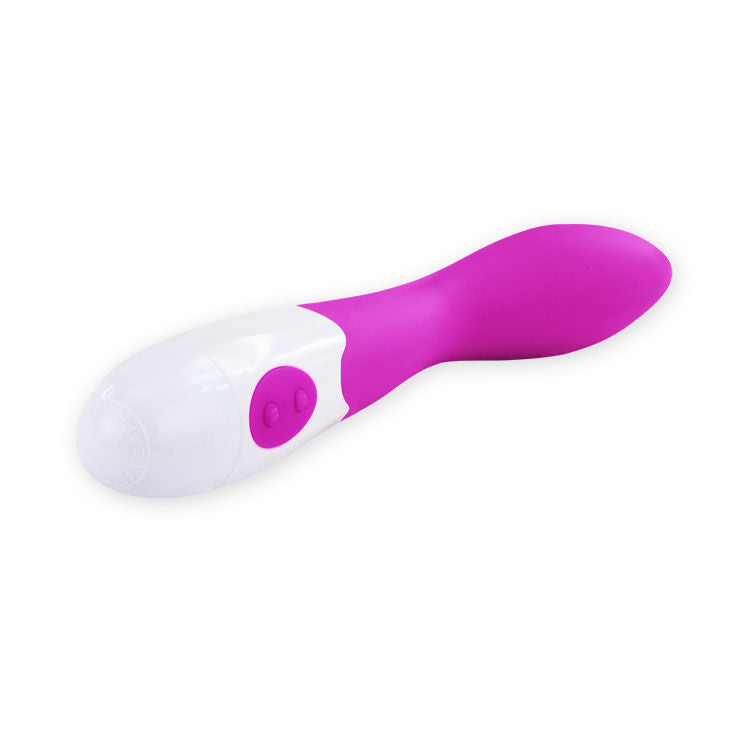 Vibrador Pretty Love Bishop em lilás e branco com design ergonómico