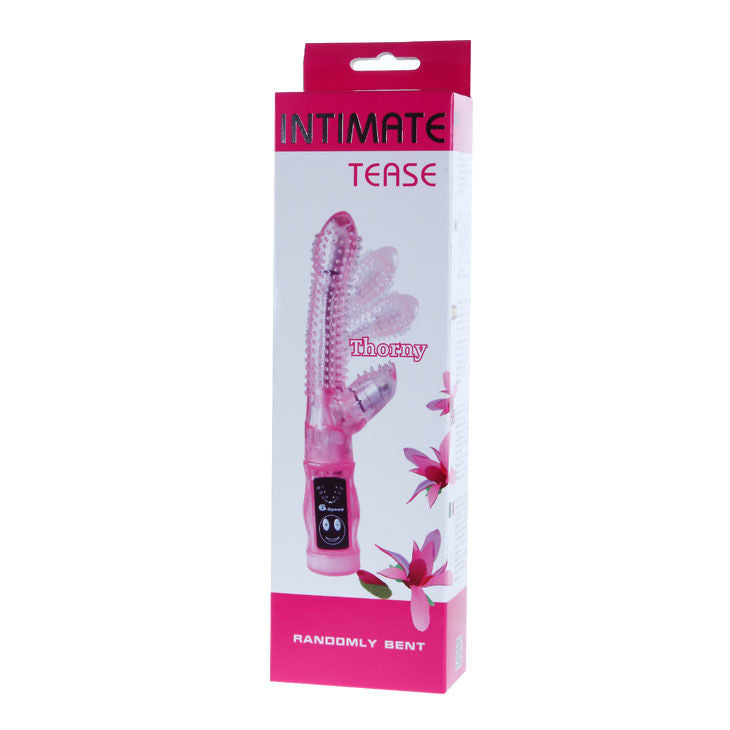 Vibrador íntimo BAILE Amante Tease Lilac de gelatina com dupla estimulação e design ergonómico.