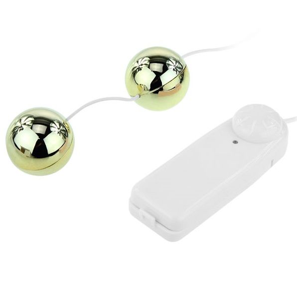 BAILE Vibrador de Bolas Chinesas Golden com controle remoto e multivelocidade, design elegante.