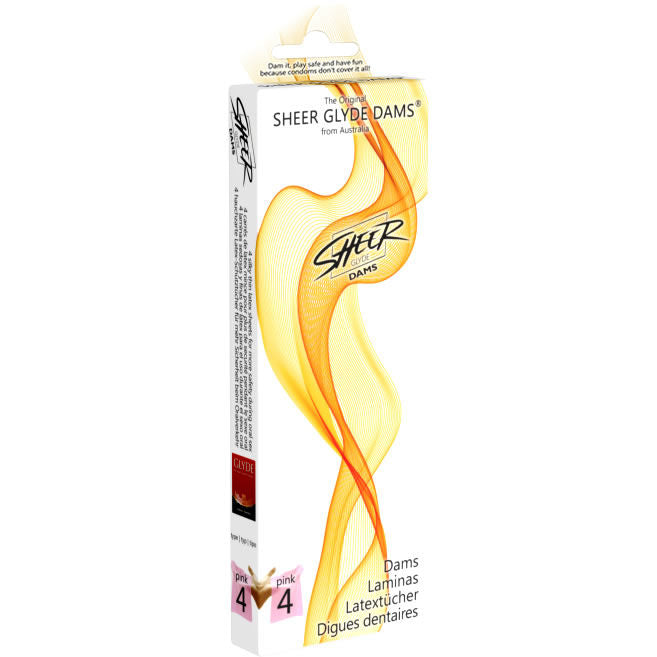 SHEER GLYDE - PRESAS DE LÁTEX PARA SEXO ORAL FRESA