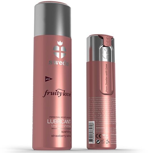 SUECO - LUBRICANTE ESPUMOSO FRUITY LOVE VINO DE FRESA 100 ML