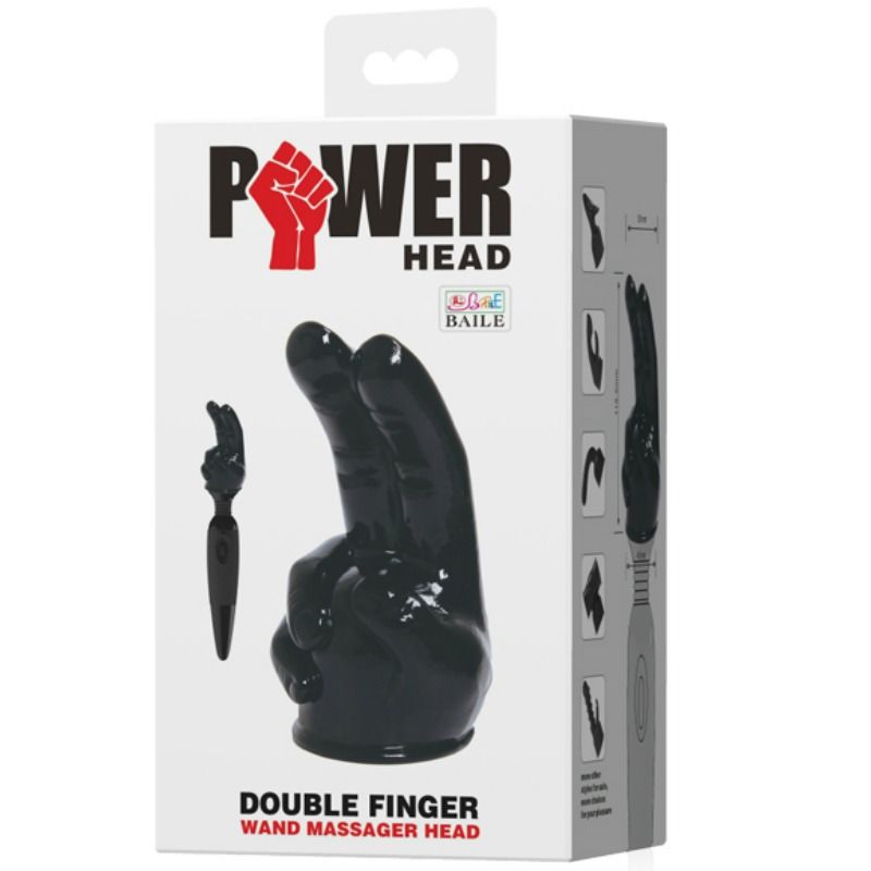 Cabeça intercambiável BAILE para massageador, com design em forma de mão para estimulação aprimorada.