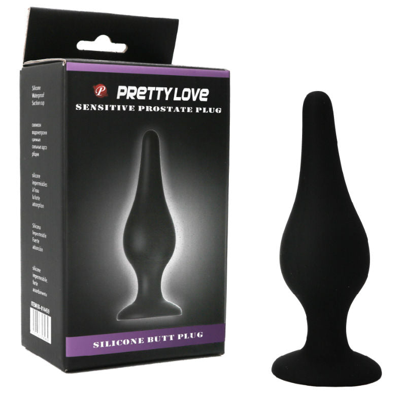 Plug Ergonômico de Silicone PRETTY LOVE de 14cm para estimulação anal e prostática.