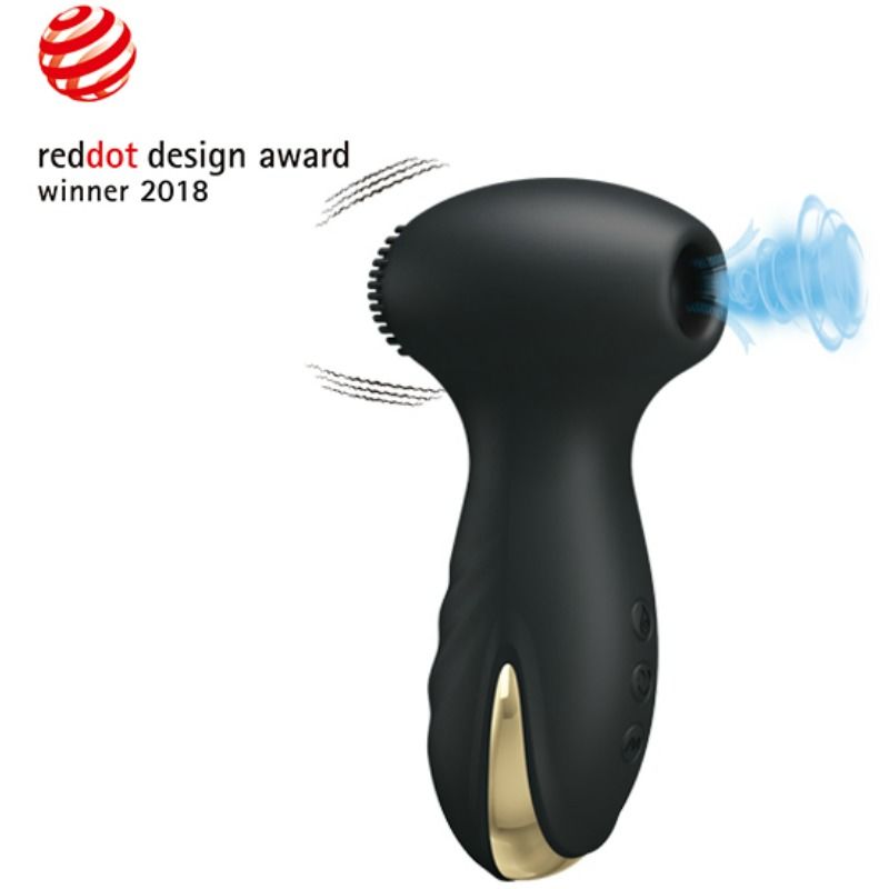 Vibrador e estimulador clitoriano PRETTY LOVE Smart Hammer com funções de vibração e sucção.