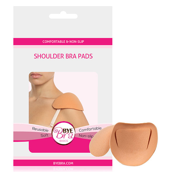 BYE-BRA Apoio de Protetores de Ombro Confortável Antiderrapante Bege, detalhe da textura e design