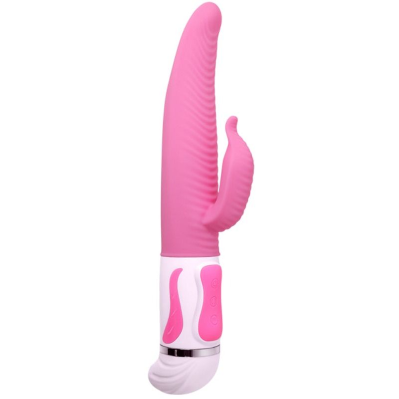 PRETTY LOVE Vibrador de Rotação Antoine em silicone flexível com estimulador clitoriano e base magnética