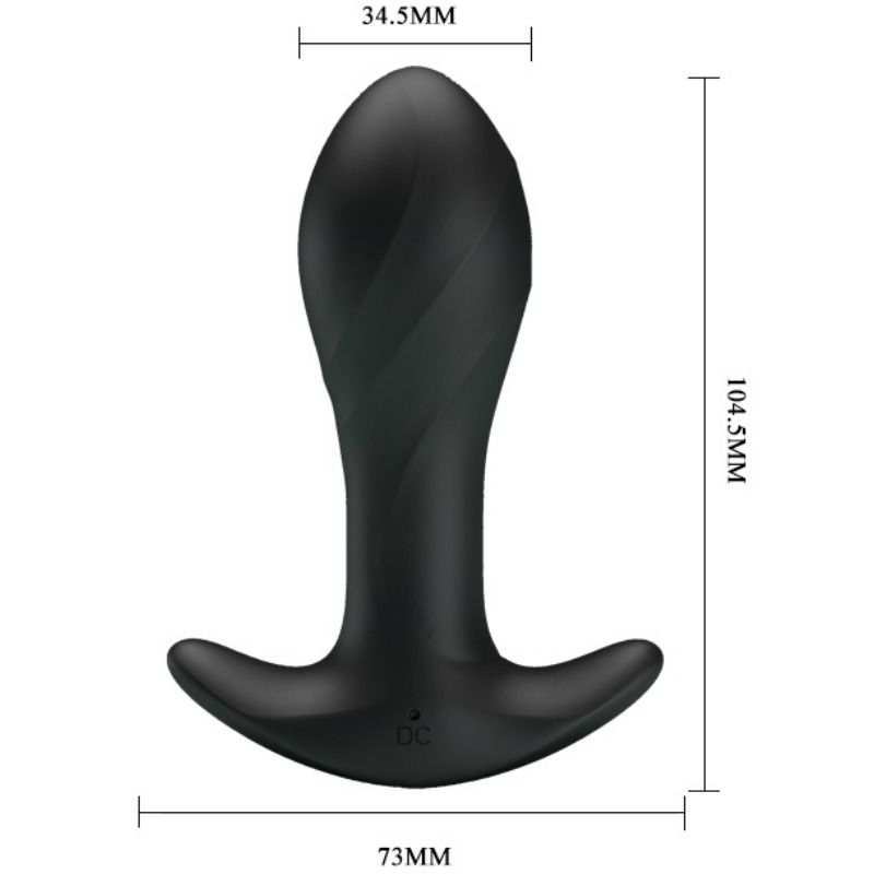 PRETTY LOVE Vibrador Anal de silicone com 12 funções