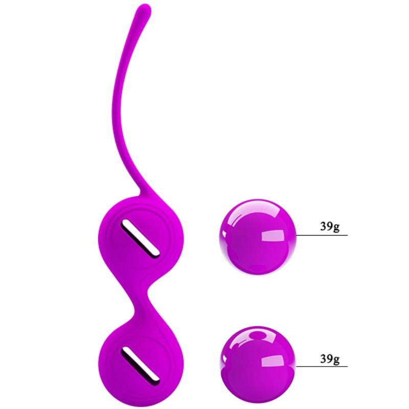 PRETTY LOVE Bolas Vaginais Kegel Lilac em silicone para fortalecimento pélvico e estimulação