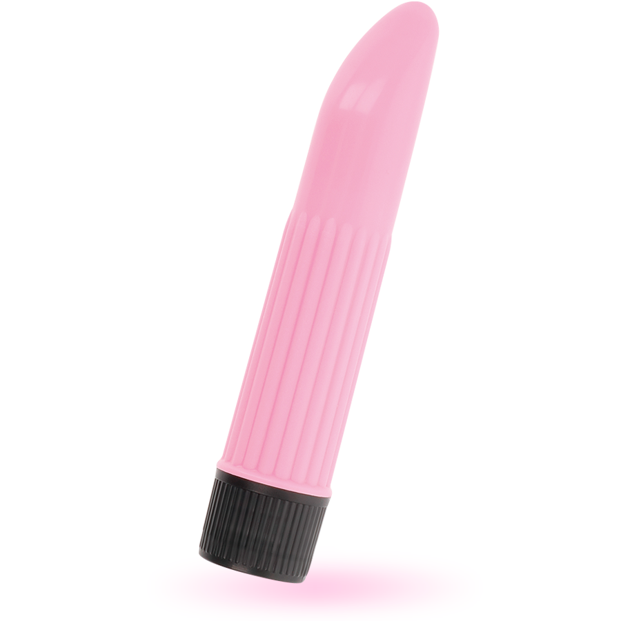Close-up do Vibrador INTENSE Sonny Rosa, mostrando seu design clássico e ponta curva para estimulação precisa.