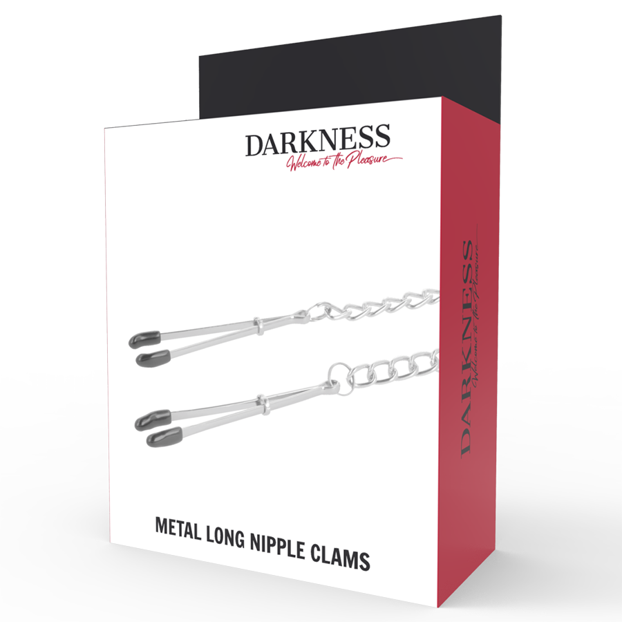 Darkness Grampos de Mamilo Ajustáveis de Metal para BDSM e estimulação.