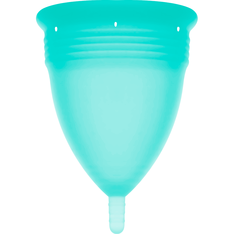 STERCUP - COPA MENSTRUAL DE SILICONA APROBADA POR LA FDA AGUAMARINA - TALLA S