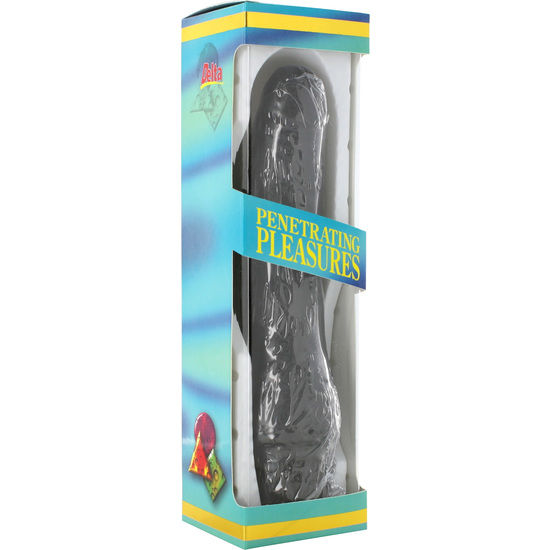 SEVEN CREATIONS - VIBRADOR DE PENE DE VINILO EN FORMA DE P NEGRO 20 CM