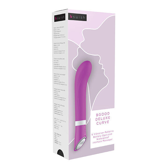 Vibrador B SWISH B Good Deluxe Curve Lilac em silicone macio para estimulação do Ponto G