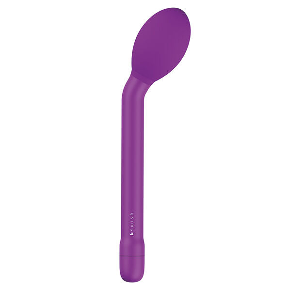 Vibrador B SWISH Bgee Classic Plus lilás de silicone com cabeça curvada para estimulação do ponto G.