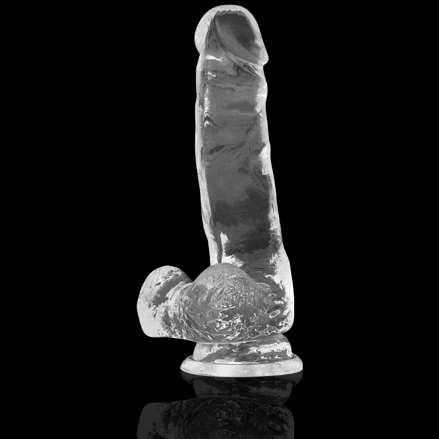 X-RAY - DILDO TRANSPARENTE CON BOLAS 18,5 CM -O- 3,8 CM