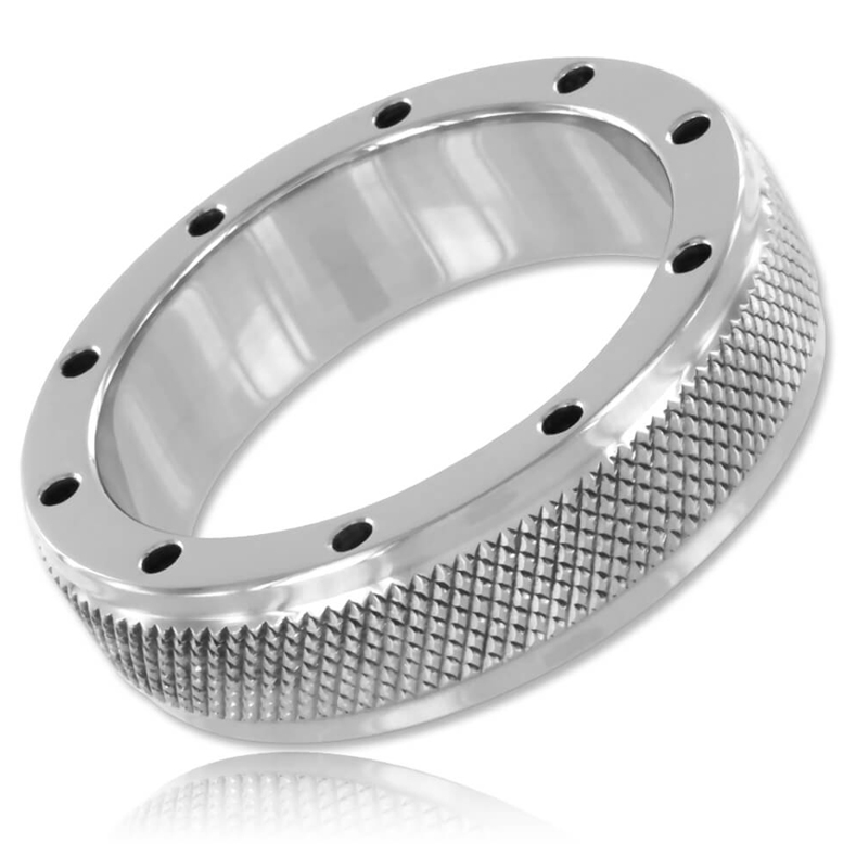 METAL HARD Anel Peniano e Testicular de Metal 45mm para ereção e prazer prolongado.