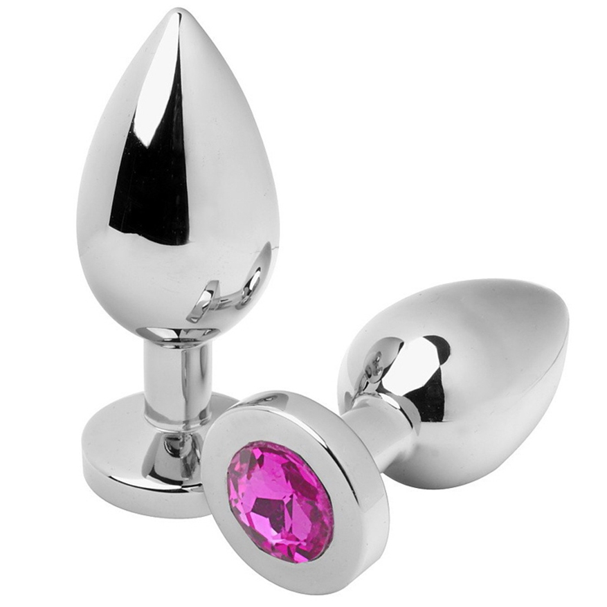 Plug Anal Diamante Rosa Medio 7,62cm