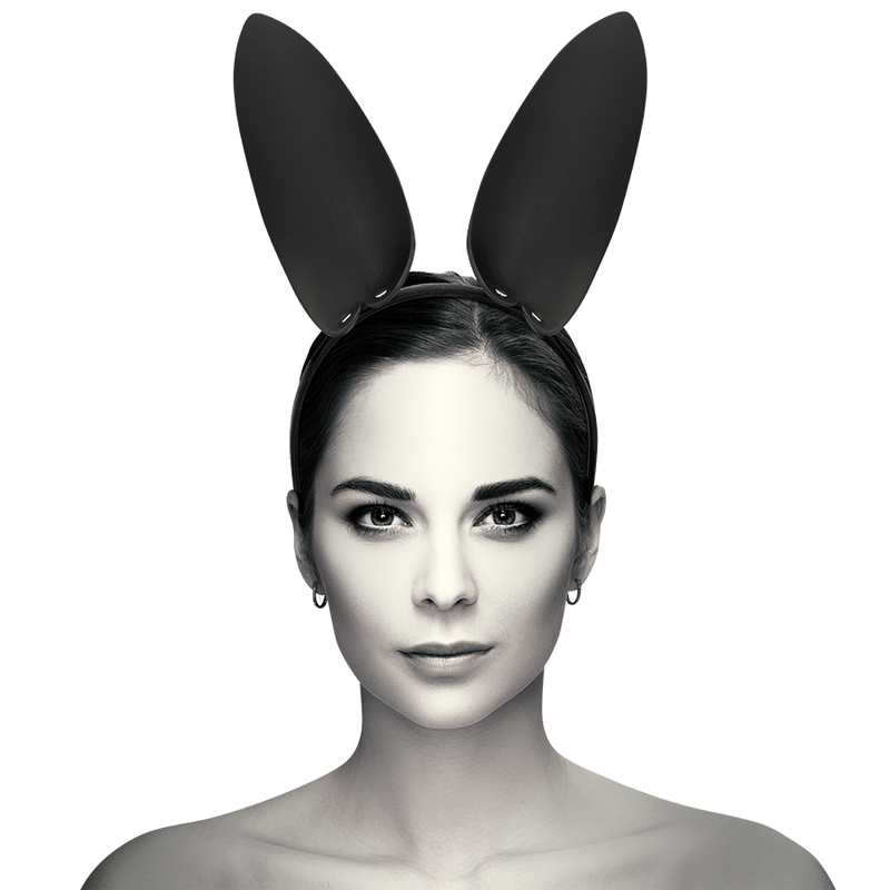 Bandolete COQUETTE CHIC DESIRE com orelhas de coelho em couro vegano, ideal para momentos sensuais e elegantes.