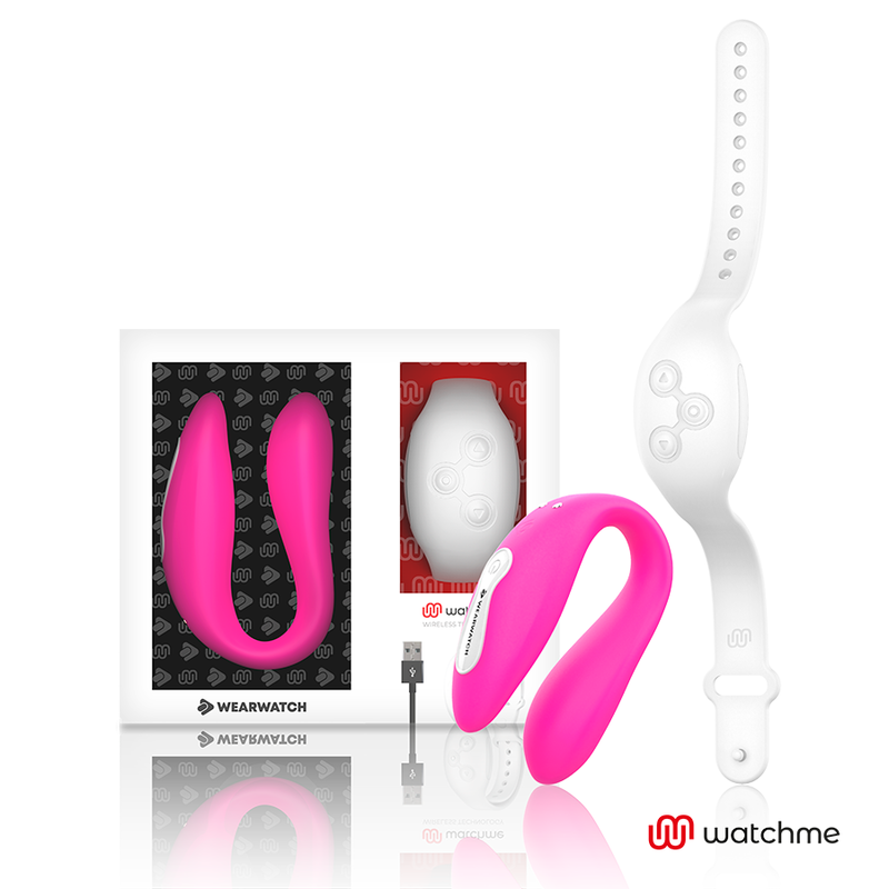 WEARWATCH - VIBRADOR WATCHME DOBLE TECNOLOGÍA FUCSIA / NIEVE