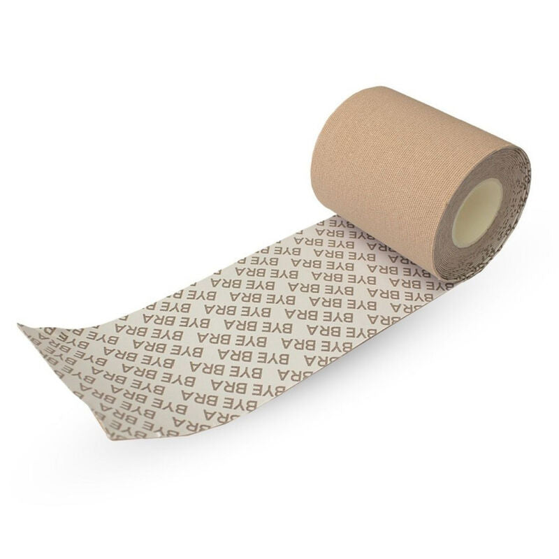 BYE-BRA Body Tape Invisível 5 M x 6.5 CM para suporte discreto e liberdade de decote.
