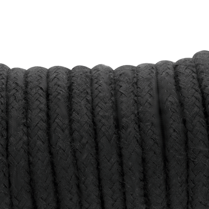 Corda Japonesa Darkness 20M Preta de algodão para sessões de bondage e shibari.