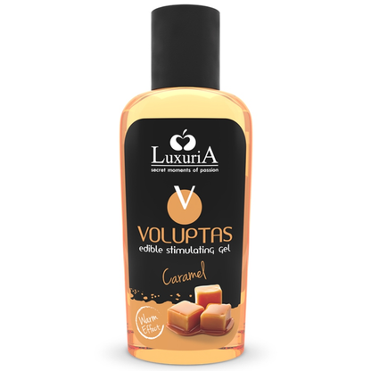 Gel de Masaje Comestible Voluptas Efecto Calor - Caramelo 100 ML