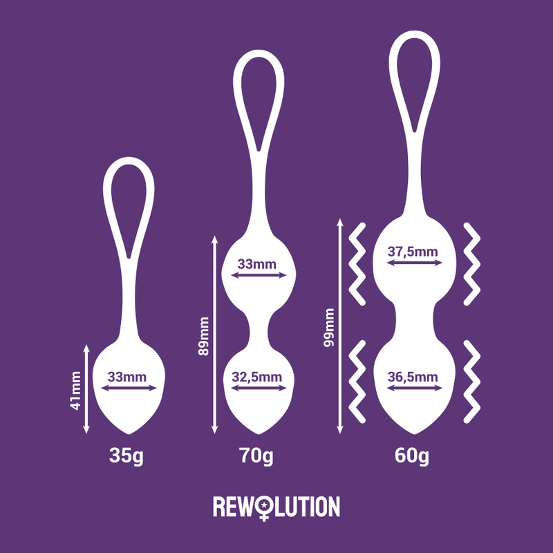 REWOLUTION - REWOBEADS BOLAS VIBRATORIAS CON CONTROL REMOTO Y TECNOLOGÍA WATCHME