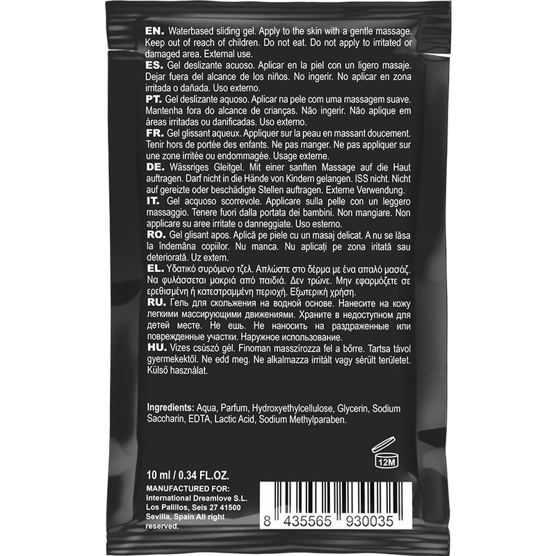 Embalagem do Coquette Chic Desire Lubrificante Beijável Base Água Sabor Morango 10 ML