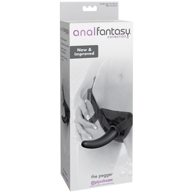 Close-up of the ANAL FANTASY Vibrador Anal Pegger com Arnês, showing its ergonomic design and adjustable straps.