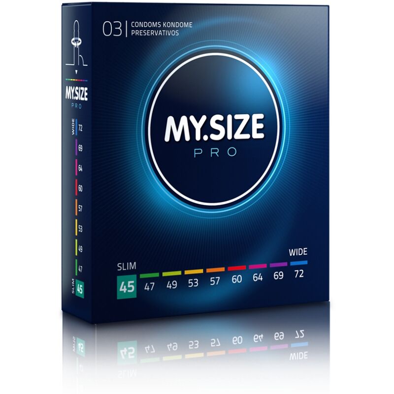 My Size Preservativos Pro 45mm | Embalagem de 3 unidades