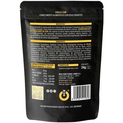 WUG SEX SENSE - CUM EYACULACIÓN AUMENTA CHICLE Y SEMEN SABOR PLÁTANO 10 UNIDADES
