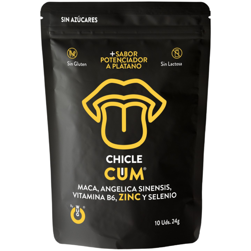 WUG SEX SENSE - CUM EYACULACIÓN AUMENTA CHICLE Y SEMEN SABOR PLÁTANO 10 UNIDADES