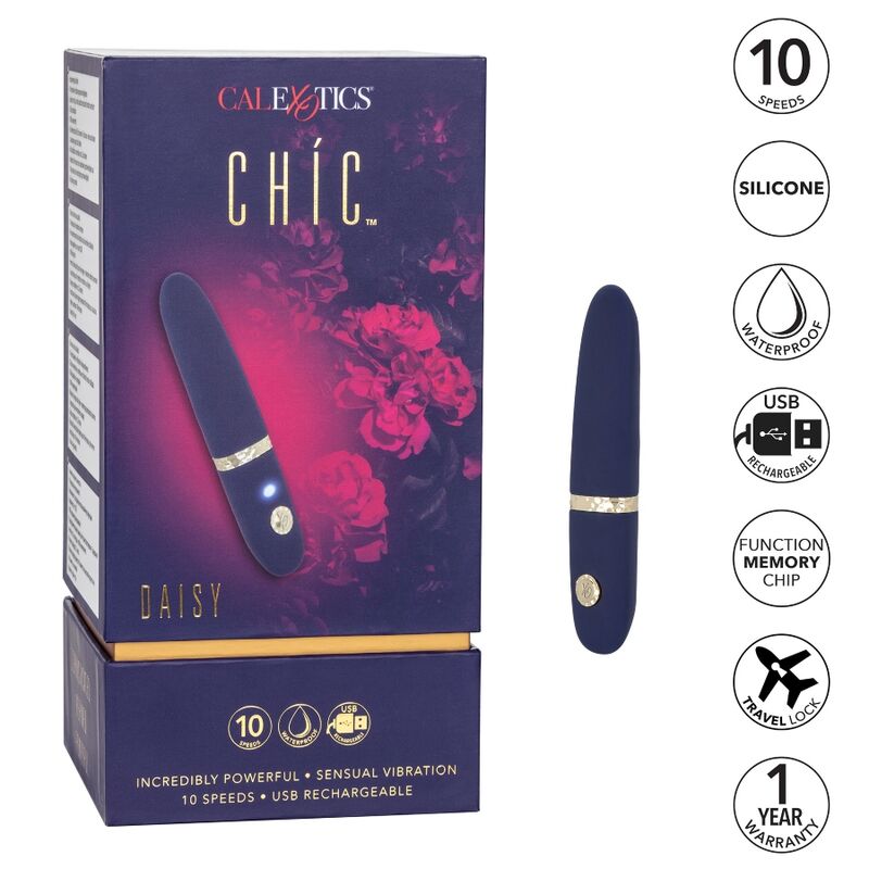 Mini Masajeador Vibrador Chic Daisy con 10 Modos