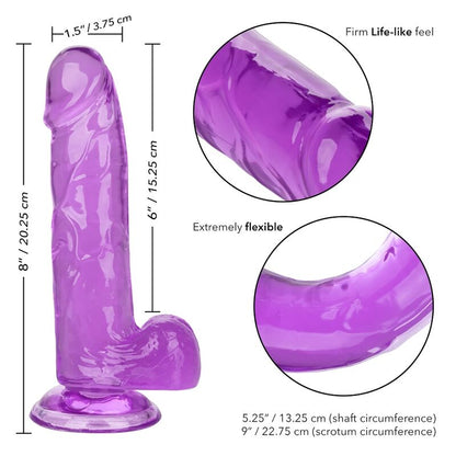 Dildo Realista Queen Morado 15.3 cm