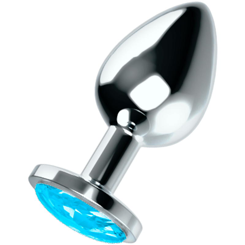 OHMAMA Plug Anal Metálico com Cristal Elegante L, detalhe do design e do cristal decorativo