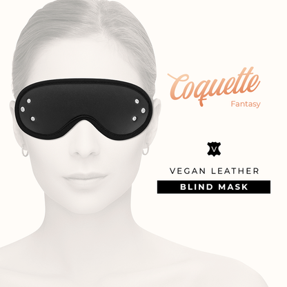 Máscara COQUETTE CHIC DESIRE FANTASY de couro vegano com forro de neoprene, ideal para BDSM.